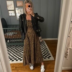 Leopard midi tube dress